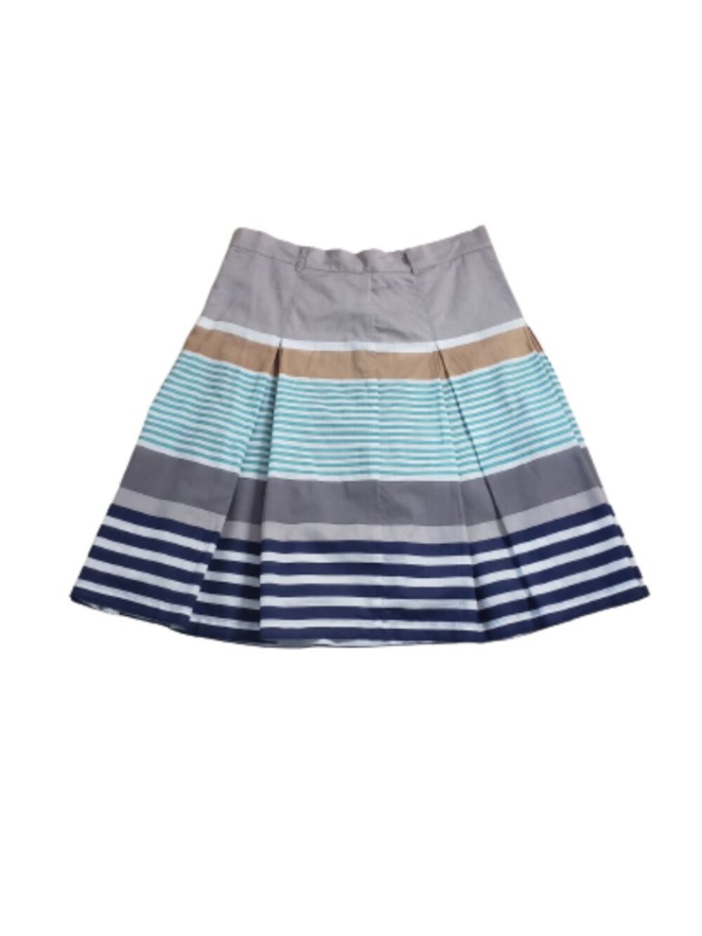Jackpot striped pleated A-line skirt